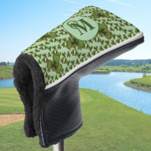 Grüner Shamrock im Vintage-Stil Kleeblatt Irisch Golf Headcover