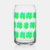 Grüner Shamrock-Irischer St. Patrick's Day Trinkse Dosenglas (Rechts)