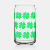 Grüner Shamrock-Irischer St. Patrick's Day Trinkse Dosenglas (Links)