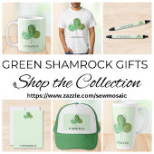 Grüner Shamrock Irisches Erbe Name Truckerkappe