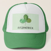 Grüner Shamrock Irisches Erbe Name Truckerkappe (Vorderseite)
