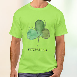 Grüner Shamrock Irisches Erbe T-Shirt