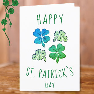 Grüner Shamrock-Klee Frohen St. Patrick`s Tag Feiertagskarte
