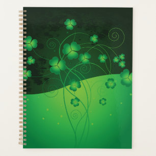 Grüner Shamrock-Klee St. Patrick’s Day Glück Planer