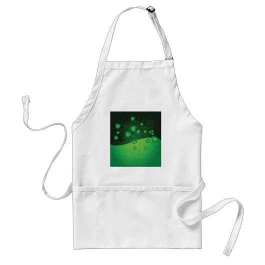 Grüner Shamrock-Klee St. Patrick’s Day Glück Schürze (Vorne)