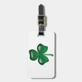 Grüner Shamrock-Kleeblatt Gepäckanhänger (Vorderseite vertikal)