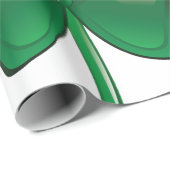 Grüner Shamrock-Kleeblatt Geschenkpapier (Rolleneckpunkt)
