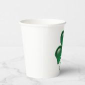 Grüner Shamrock-Kleeblatt Pappbecher (Rechts)