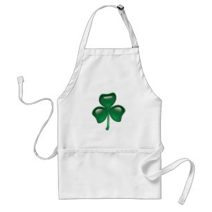 Grüner Shamrock-Kleeblatt Schürze