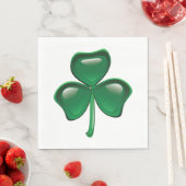 Grüner Shamrock-Kleeblatt Serviette (Beispiel)