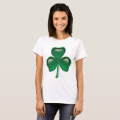Grüner Shamrock-Kleeblatt T-Shirt (Vorne ganz)