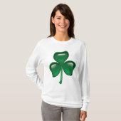 Grüner Shamrock-Kleeblatt T-Shirt (Vorne ganz)
