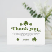Grüner Shamrock St.Patrick's Day Danke (Stehend Vorderseite)