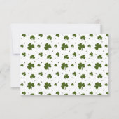 Grüner Shamrock St.Patrick's Day Danke (Rückseite)