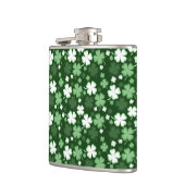 Grüner Shamrock, St. Patrick's Day Flachmann (Links)