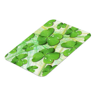 Grüner Shamrock St. Patrick's Day Flexi Magnet