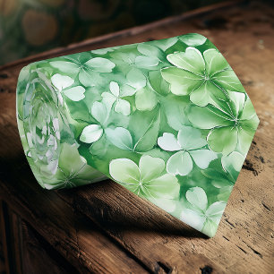 Grüner Shamrock St. Patrick's Day Krawatte