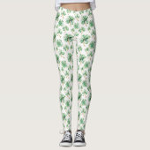 Grüner Shamrock St. Patrick's Day Leggings (Vorderseite)