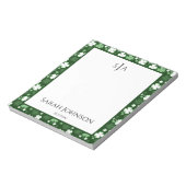 Grüner Shamrock, St. Patrick's Day Monogramm Notizblock (Rotiert)