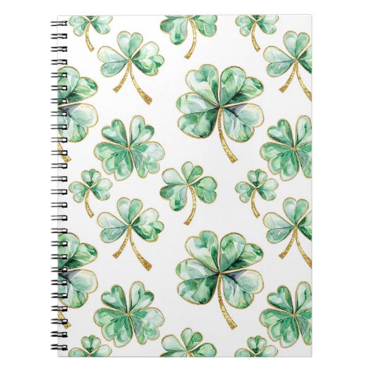Grüner Shamrock St. Patricks Tag Notizblock (Vorderseite)