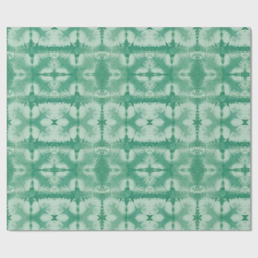 Grüner Shibori-Stil Geschenkpapier (Flach)
