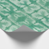 Grüner Shibori-Stil Geschenkpapier (Ecke)