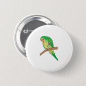 Grüner Sittich Button (Vorne & Hinten)