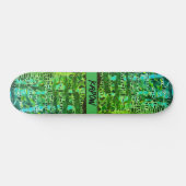 Grüner Skate "Mosaik Biology" Skateboard (Horizontal)