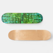 Grüner Skate "Mosaik Biology" Skateboard (Horizontal)