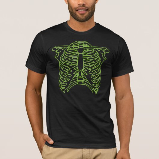 Grüner Skeleton T - Shirt (Vorderseite)