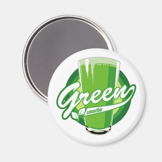 Grüner Smoothy-Magnet Magnet (Vorderseite/Rückseite)