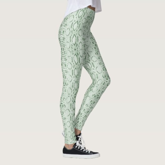Grüner Snakeskin Leggings (Rechts)