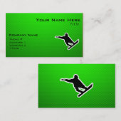 Grüner Snowboarding Visitenkarte (Vorne/Hinten)