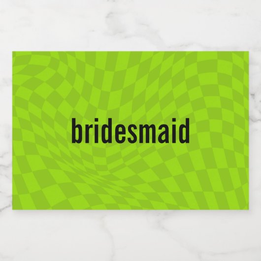 Grüner Sommer Bachelorette-Bridesmaid-Vorschlag Schaumweinetikett (Einzelnes Label)