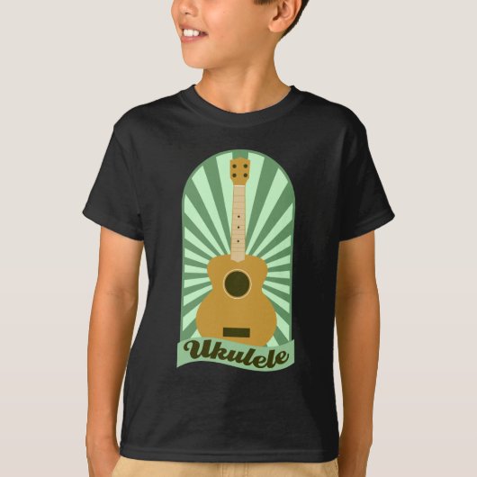 Grüner SonnendurchbruchUkulele T-Shirt (Vorderseite)