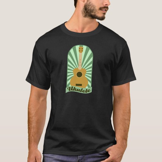 Grüner SonnendurchbruchUkulele T-Shirt (Vorderseite)