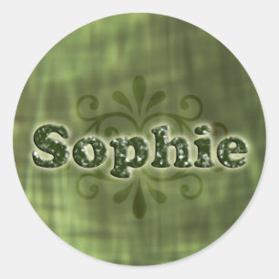 Grüner Sophie Runder Aufkleber
