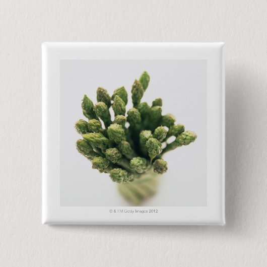 Grüner Spargel Button (Vorderseite)