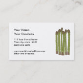 Grüner Spargel durchbohrt Gemüseliebhaber Visitenkarte (Rückseite)