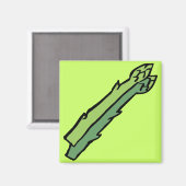 Grüner Spargel Magnet (Vorderseite/Rückseite)