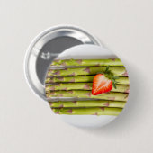 Grüner Spargel mit Erdbeerbeerübersicht Button (Vorne & Hinten)