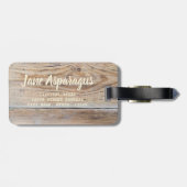 Grüner Spargel mit Erdbeere Gepäckanhänger (Rückseite horizontal)