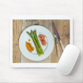 Grüner Spargel mit Schinken und Sauce Mousepad (Mit Mouse)