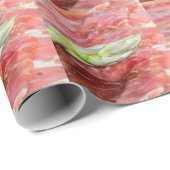 Grüner Spargel mit Schinkenmakro Geschenkpapier (Rolleneckpunkt)