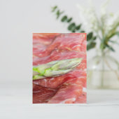 Grüner Spargel mit Schinkenmakro Postkarte (Stehend Vorderseite)