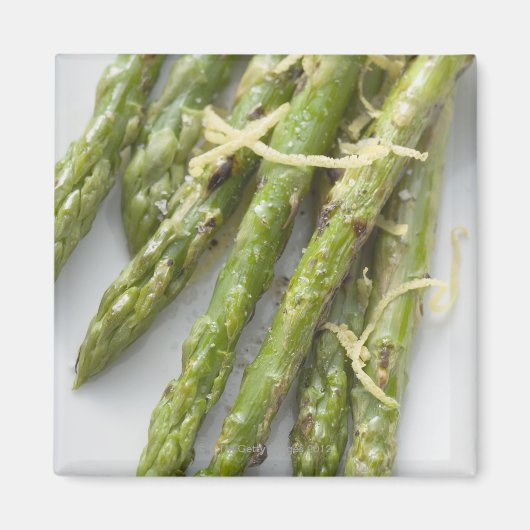 Grüner Spargel mit Zitronenzest, geröstet Magnet (Vorne)