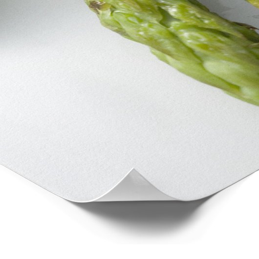 Grüner Spargel mit Zitronenzest, geröstet Poster (Ecke)