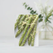 Grüner Spargel mit Zitronenzest, geröstet Postkarte (Stehend Vorderseite)