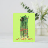Grüner Spargel Postkarte (Stehend Vorderseite)