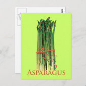 Grüner Spargel Postkarte (Vorne/Hinten)
